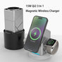 New Qi2 3 in 1 Touch Button Rotating Magnetic Wireless Charger Station for IPhone 16-12 Max & Samsung Galaxy Fast Charging Dock