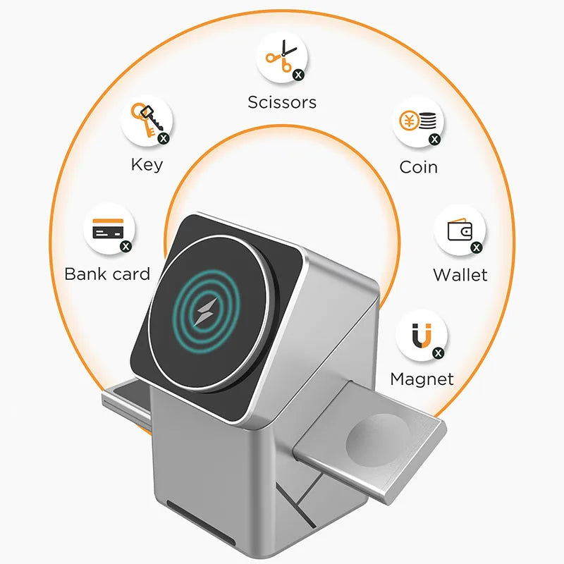 New Qi2 3 in 1 Touch Button Rotating Magnetic Wireless Charger Station