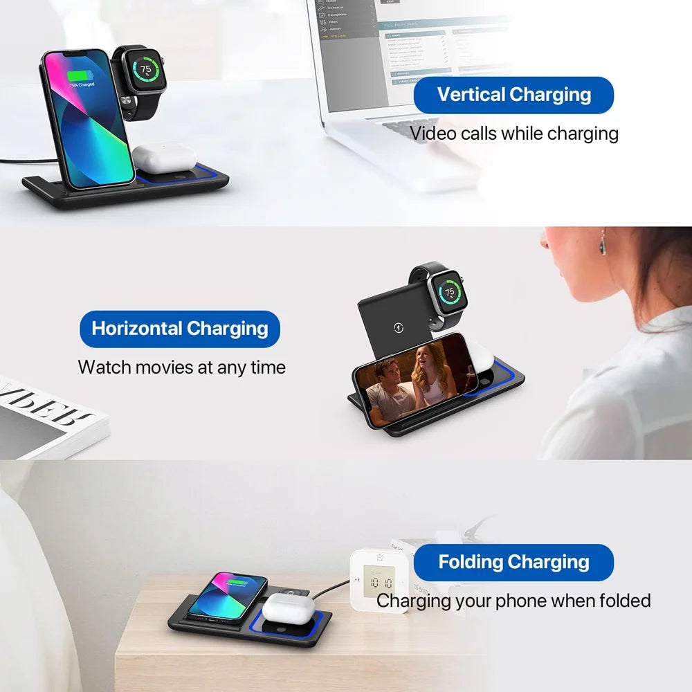 Ultimate 3-in-1 Wireless Charging Station