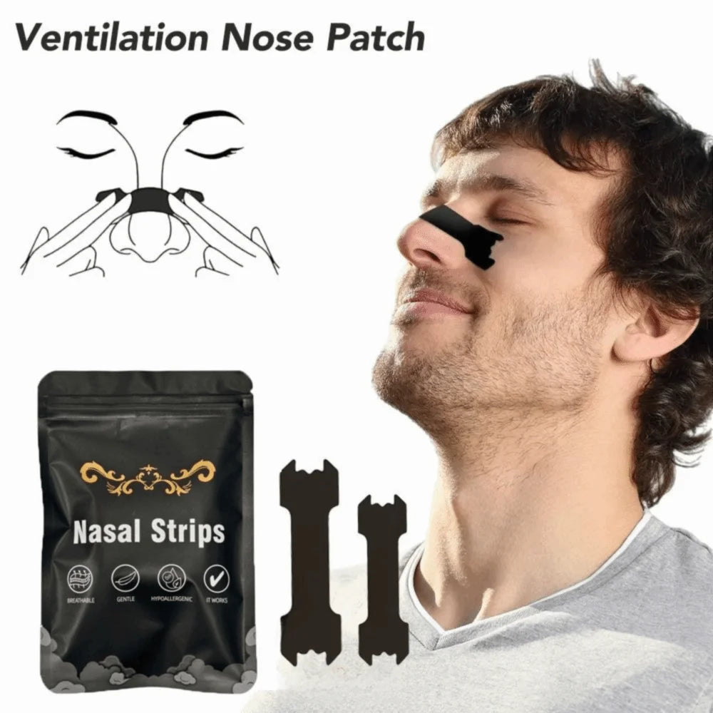 30Pcs New Hypoallergenic Nose Strips Non-Invasive Breathable Breath Nasal Strips Nasal Congestion Relief Strips Better Breathing